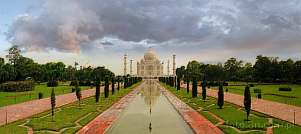 1BB8-0960; 5125 x 2295 pix; Asia, India, Agra, Taj Mahal