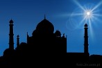 1BB8-0730; 6094 x 4081 pix; Asia, India, Agra, Taj Mahal, sun