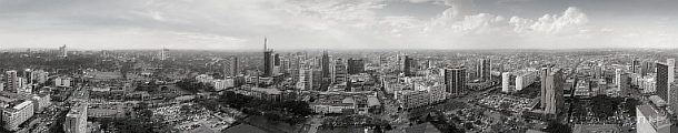 1CA5-0142; 11981 x 2395 pix; Afryka, Kenia, Nairobi, miasto