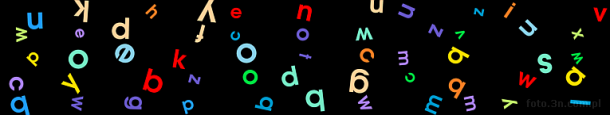 3013-5020; 2970 x 570; abstrakcja, litery, literki, znaki
