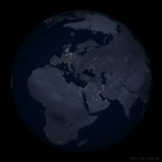 9512-4430; 4500 x 4500 pix; Ziemia, kosmos, Afryka, Europa, noc