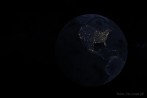 9512-2450; 6000 x 4000 pix; Ziemia, kosmos, Ameryka Poudniowa, Ameryka Pnocna, noc