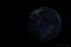 9512-2440; 6000 x 4000 pix; Ziemia, kosmos, Ameryka Poudniowa, noc
