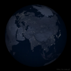 9512-4410; 4500 x 4500 pix; Ziemia, kosmos, Azja, Chiny, Tybet, noc